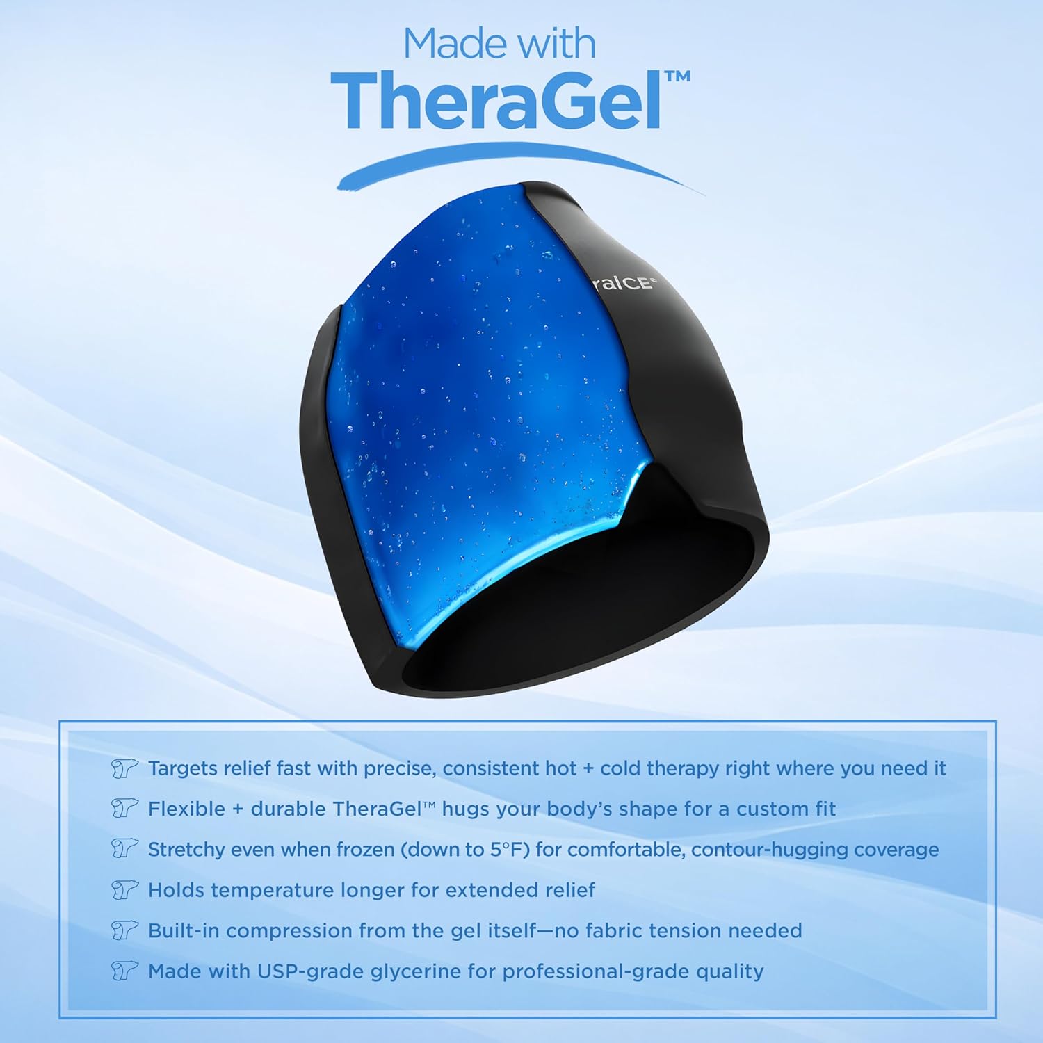 TheraICE Headache Relief Cap, Migraine Ice Pack Mask Products, Women Cooling Gel