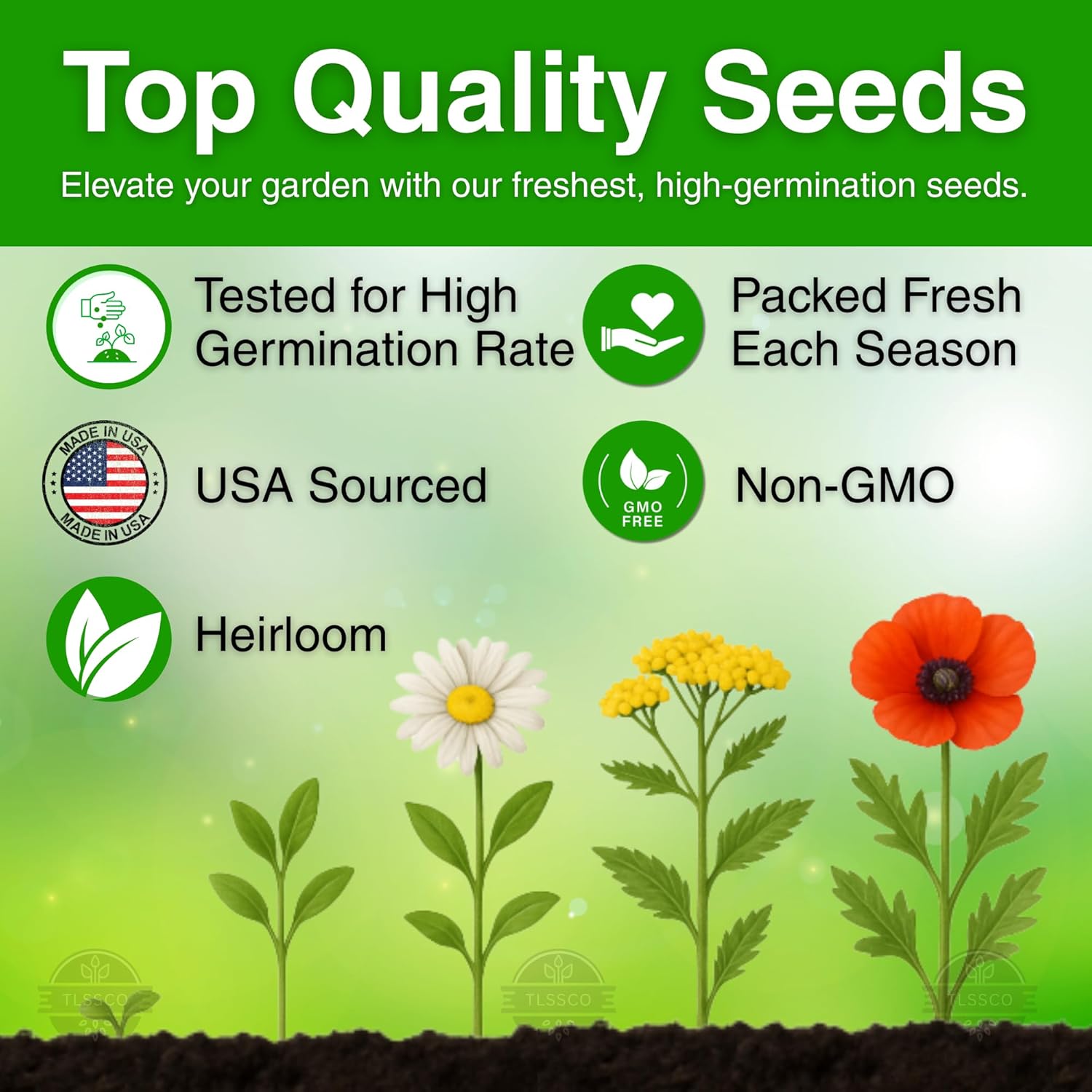 25450+ Wildflower Seeds, Pack for 2026 USA Premium Non-GMO Butterfly