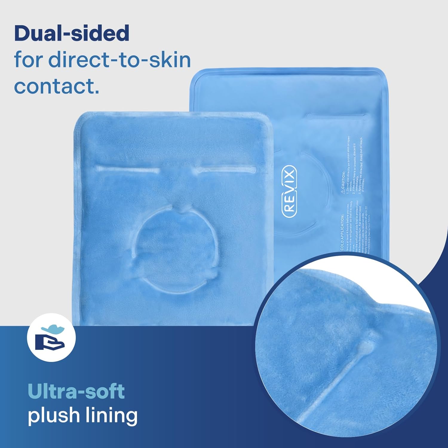REVIX Ice Pack for Knee Pain Relief, Reusable Gel Ice Wrap for Leg Injuries, Swelling
