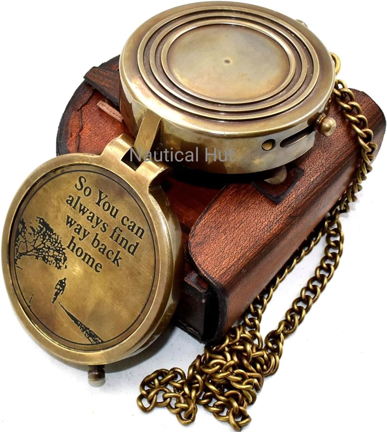 Military Compass for Hiking and Survival- Waterproof Brass Nautical Pocket Compass