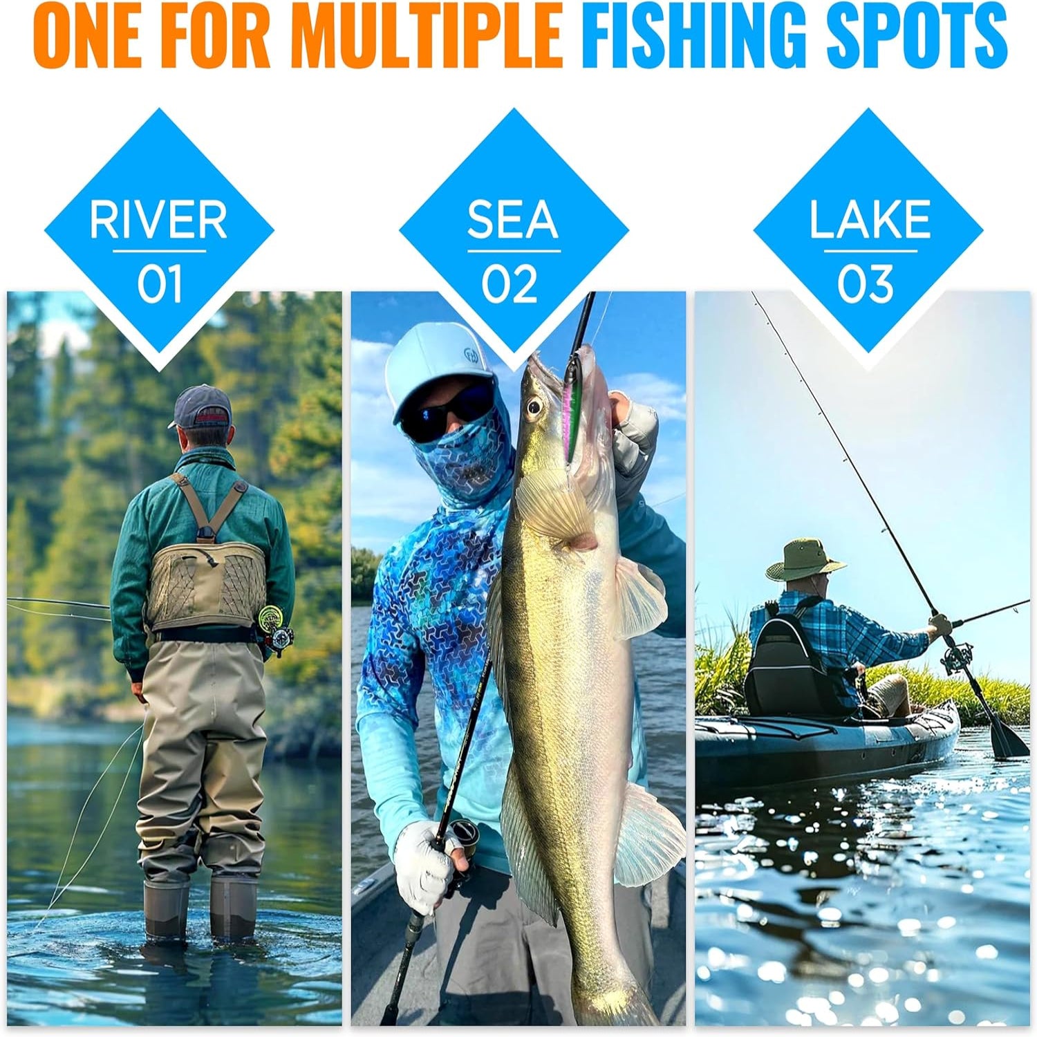 PLUSINNO fishing tackle box with colorful fishing lures for bass and trout fishing, organized storage for fishing gear.