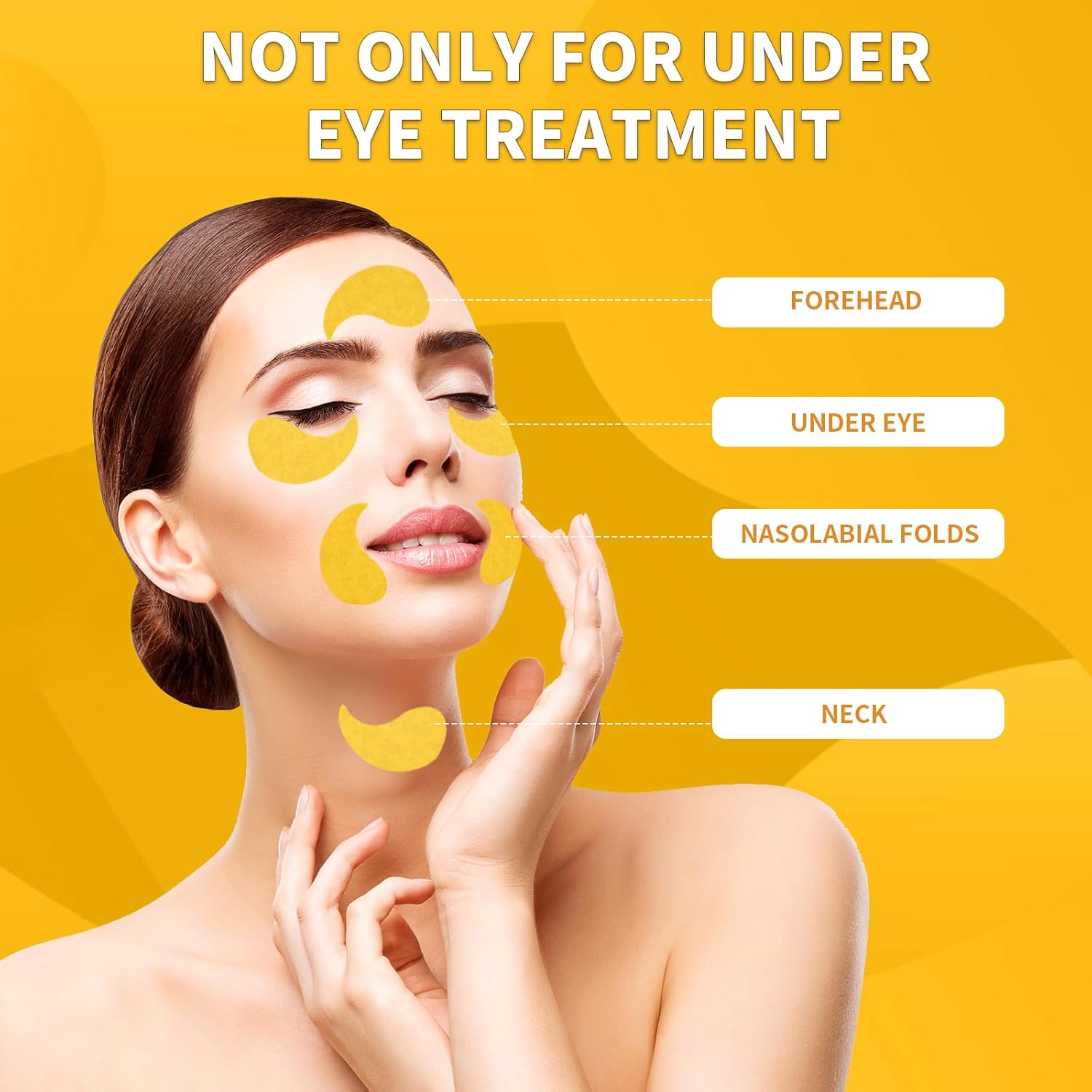 Qyiywim 24K Gold Under Eye Patches 70PCS, Puffy Eyes