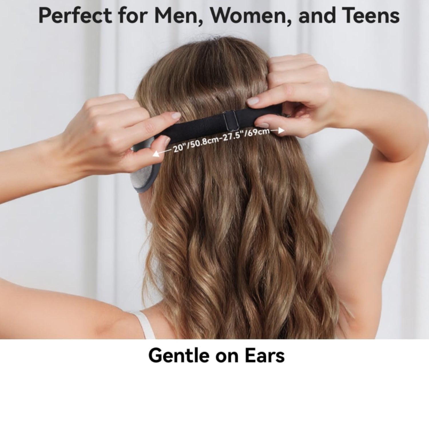 Black weighted sleep mask by FACEMOON, designed for women and men to block light and improve sleep comfort.