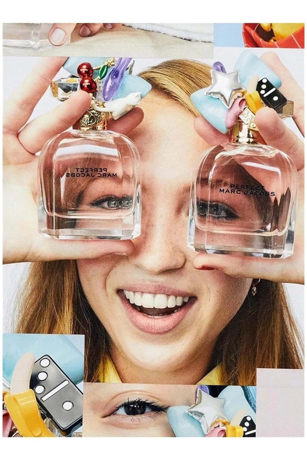 Elefair Marc Jacobs Perfect Eau de Parfum floral perfume bottle with notes of rhubarb and daffodil, elegant and stylish design.