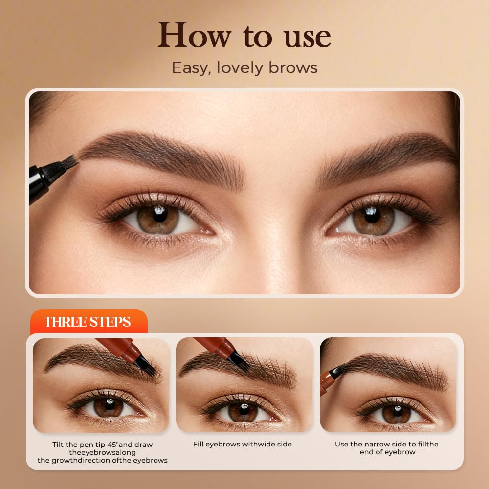 Microblading Eyebrow Pencils, 2026 Upgraded Waterproof 3D Microblading Eyebrow