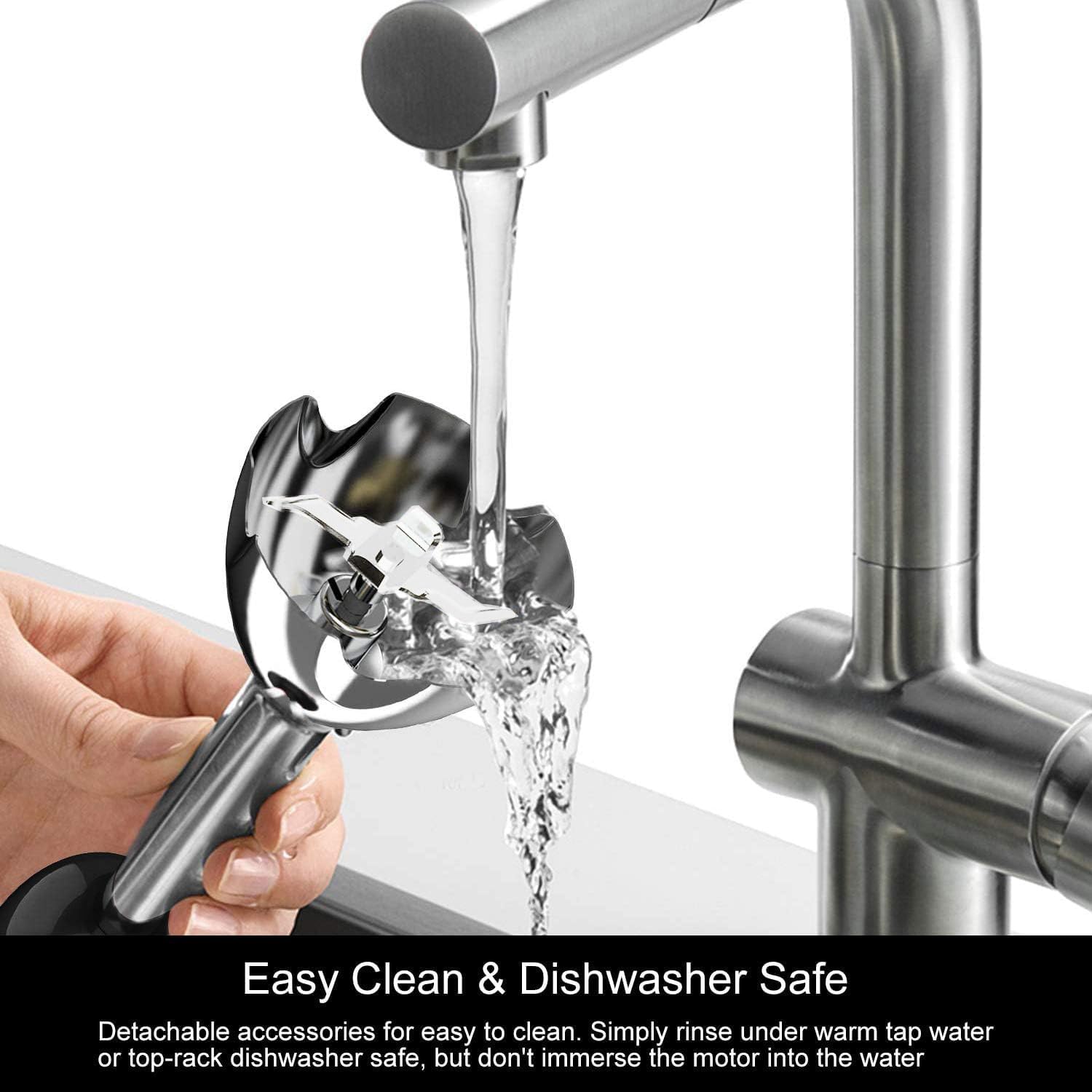 MegaWise Pro Titanium Reinforced 3-in-1 Immersion Hand Blender, Powerful Copper