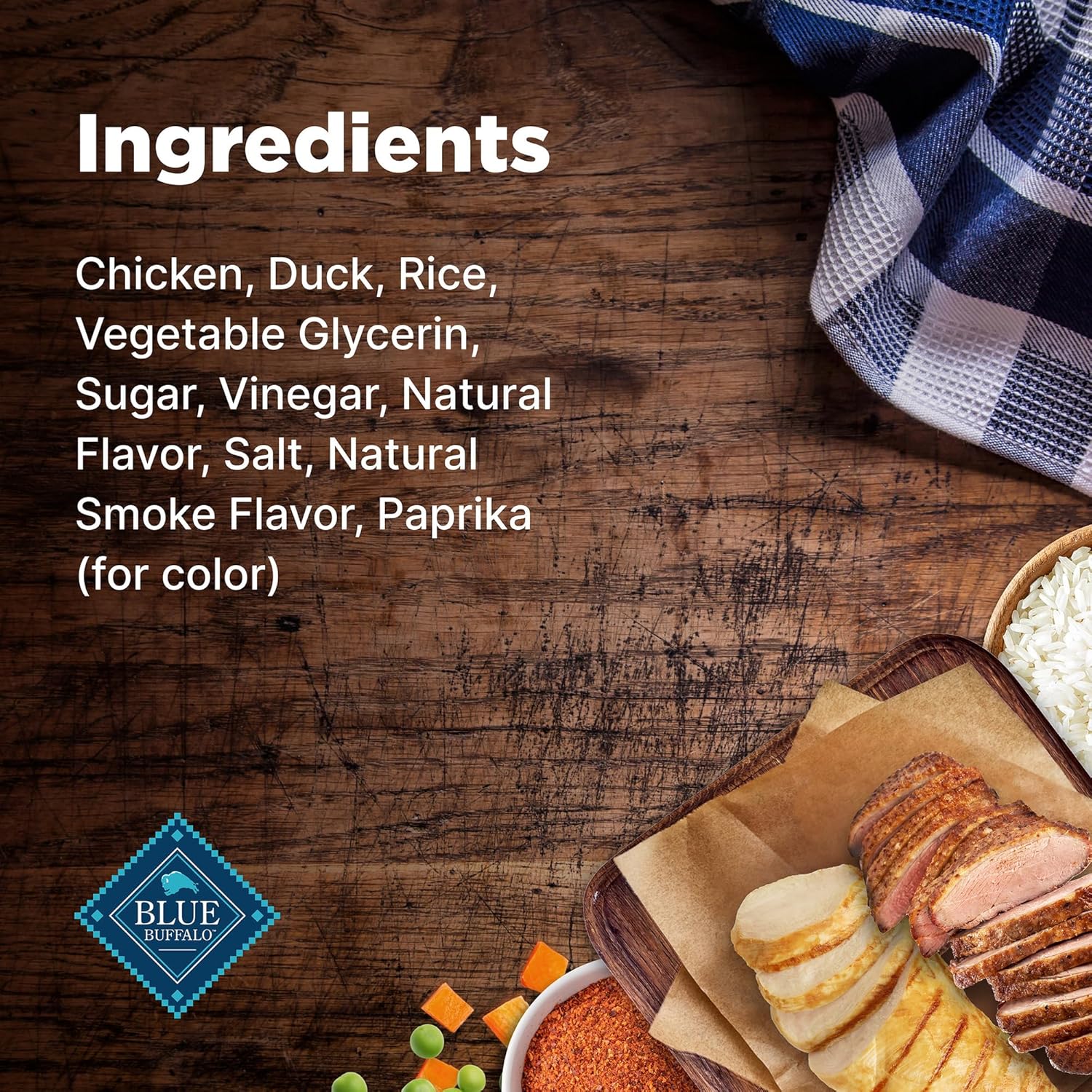 Blue Buffalo Nudges Jerky Cuts dog treats in a natural, USA-made packaging with visible jerky pieces and branding.