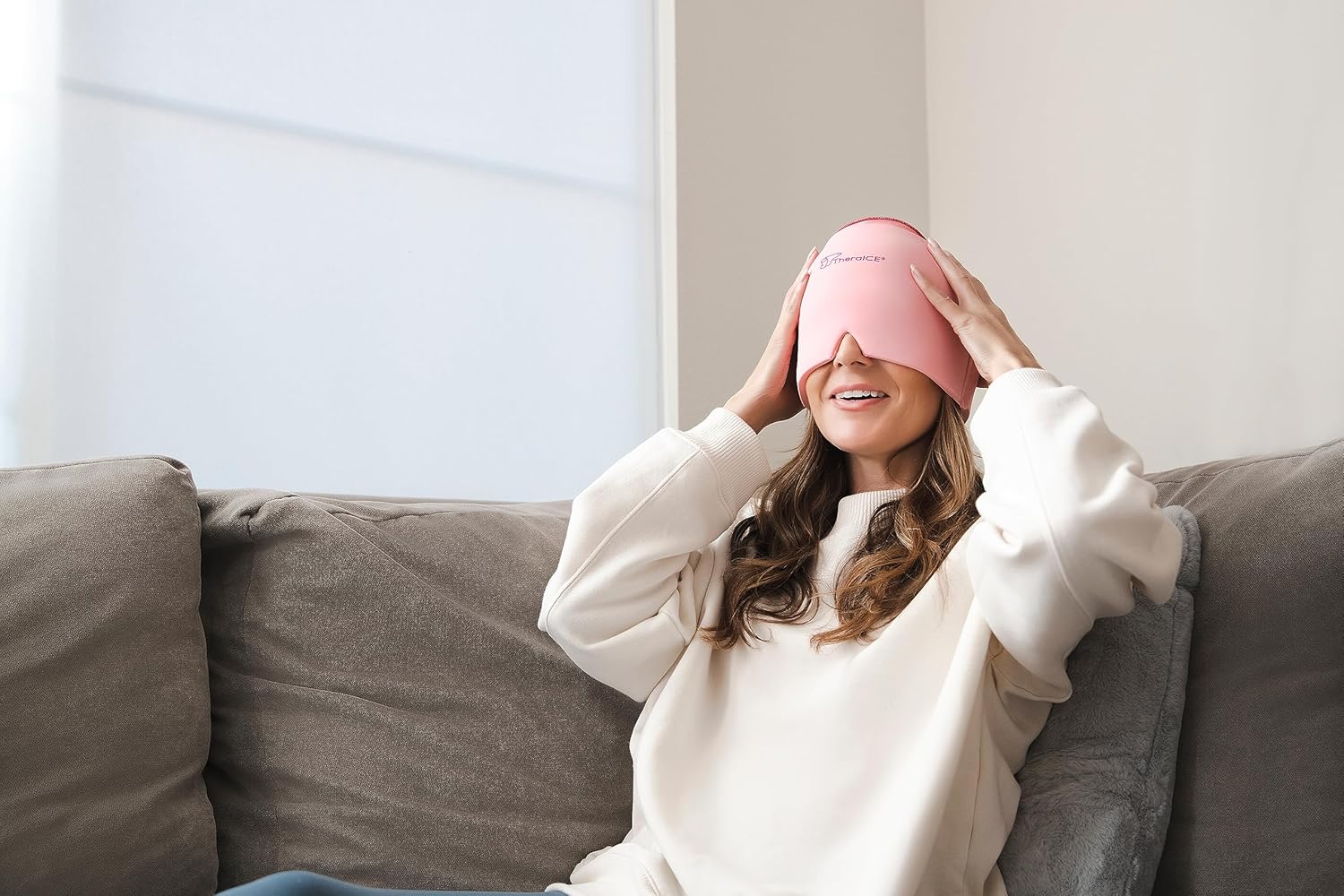 TheraICE Headache Relief Cap, Migraine Ice Pack Mask Products, Women Cooling Gel