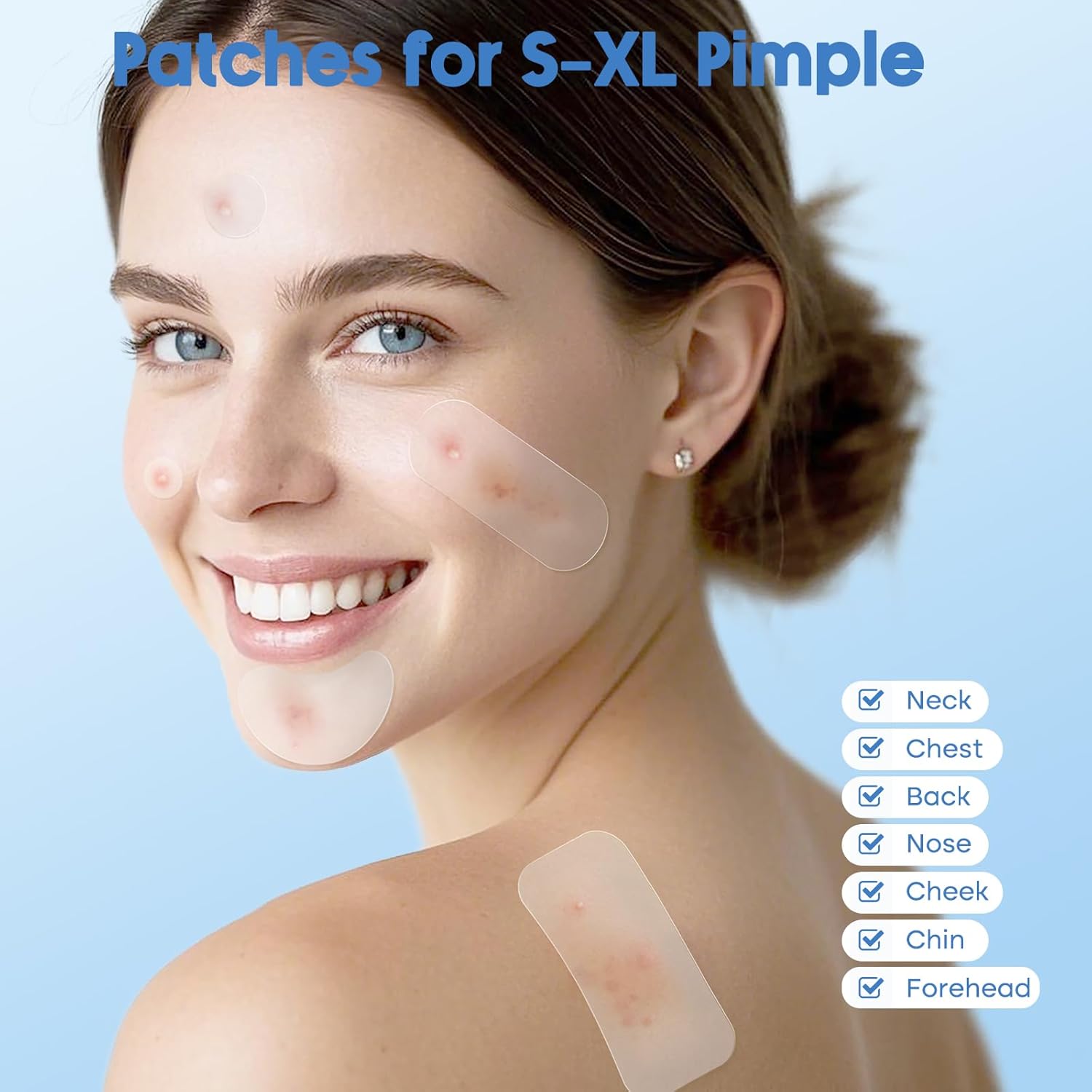 Large Pimple Patches for Face 331 Patches,Hydrocolloid Acne Patchvea
