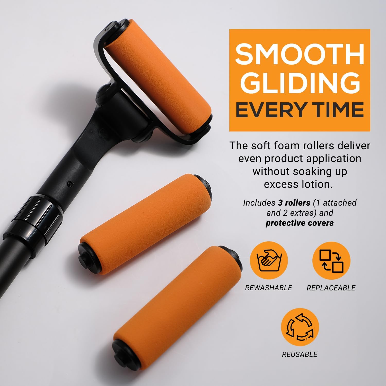 EZPIK Lotion Applicator for Back, Extendable up to 23" - Curved Design Back Lotion