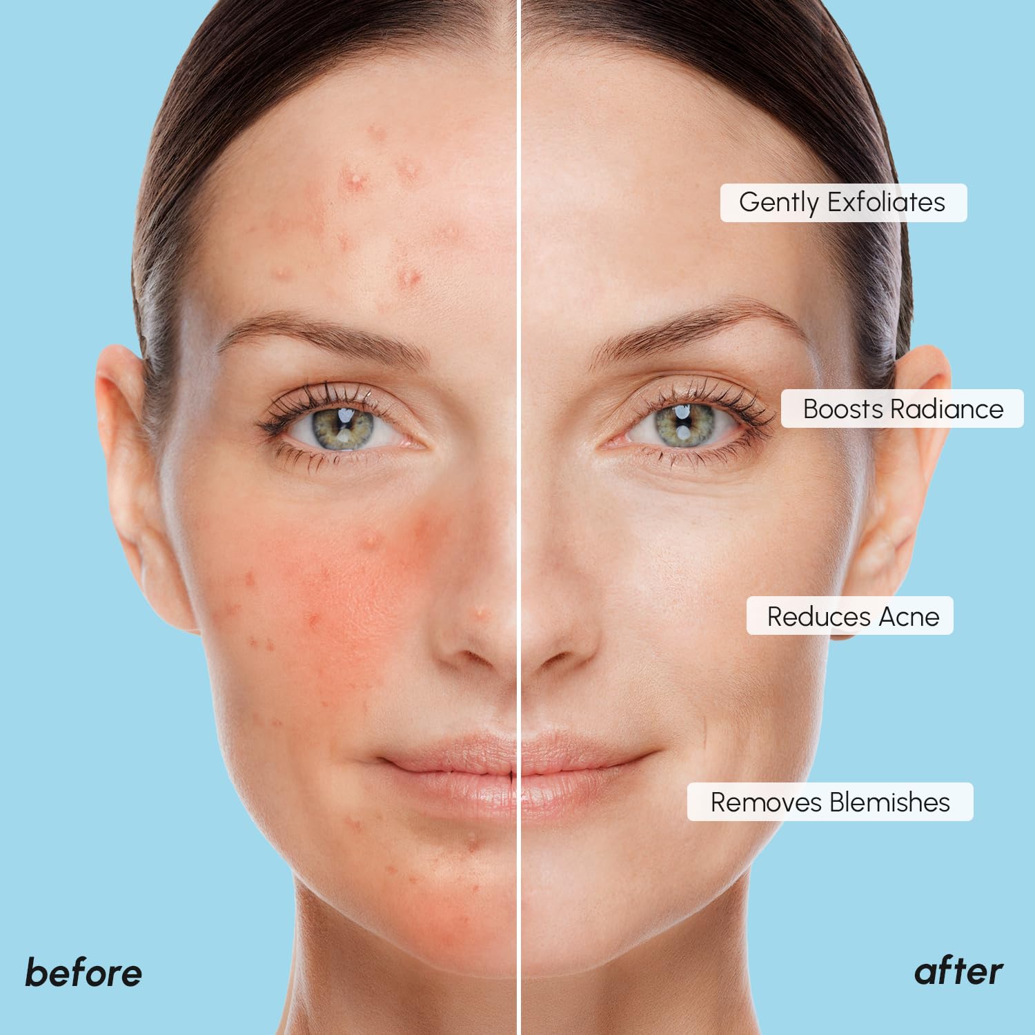 MAREE Glycolic Acid Pads - Toner Pads for Face Cleansing - Exfoliating Pad with Tea
