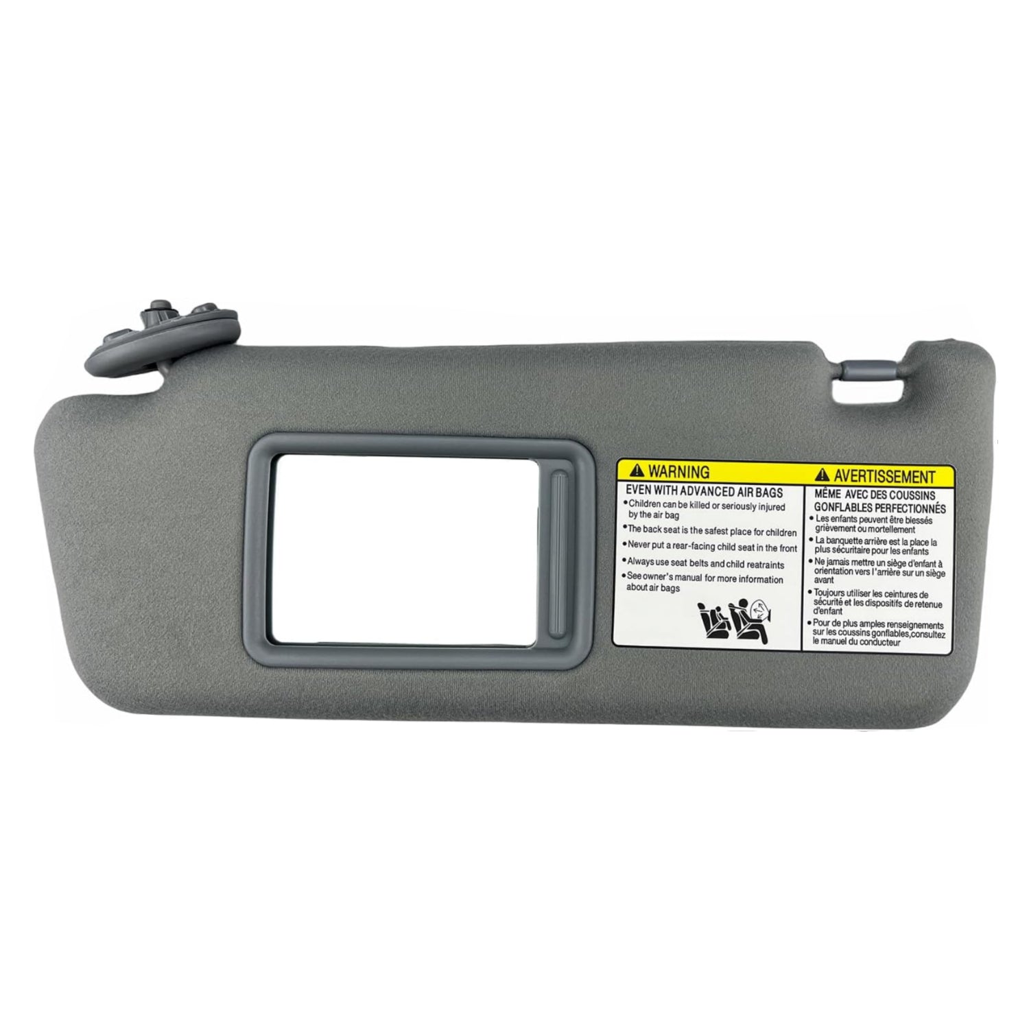 Pair of GlymXia sun visors with clips for 2005-2015 Toyota Tacoma, showing the driver and passenger side visors with clips attached.