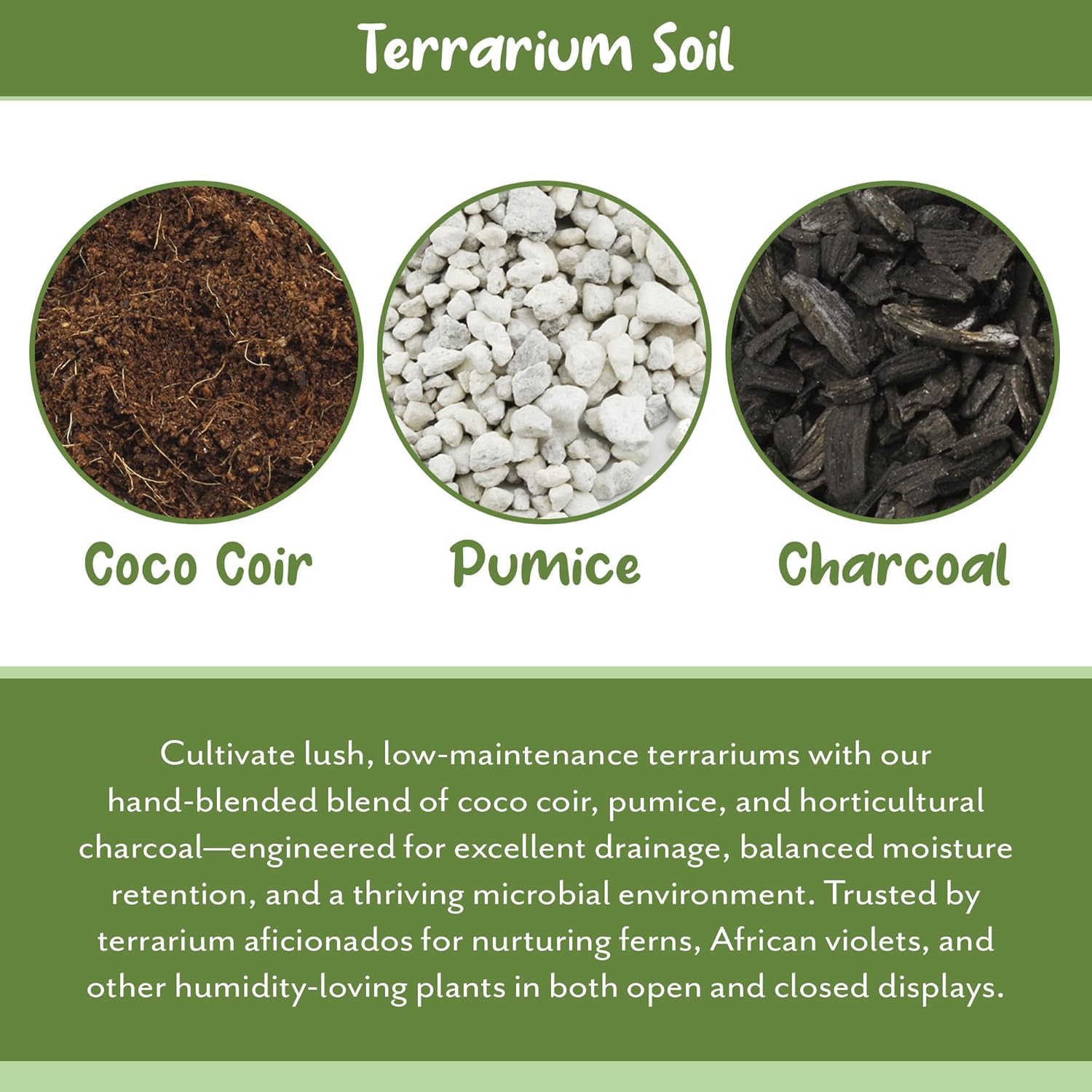 Soil Sunrise terrarium potting soil mix in a 4-quart bag with blended filtering, suitable for indoor plant arrangements