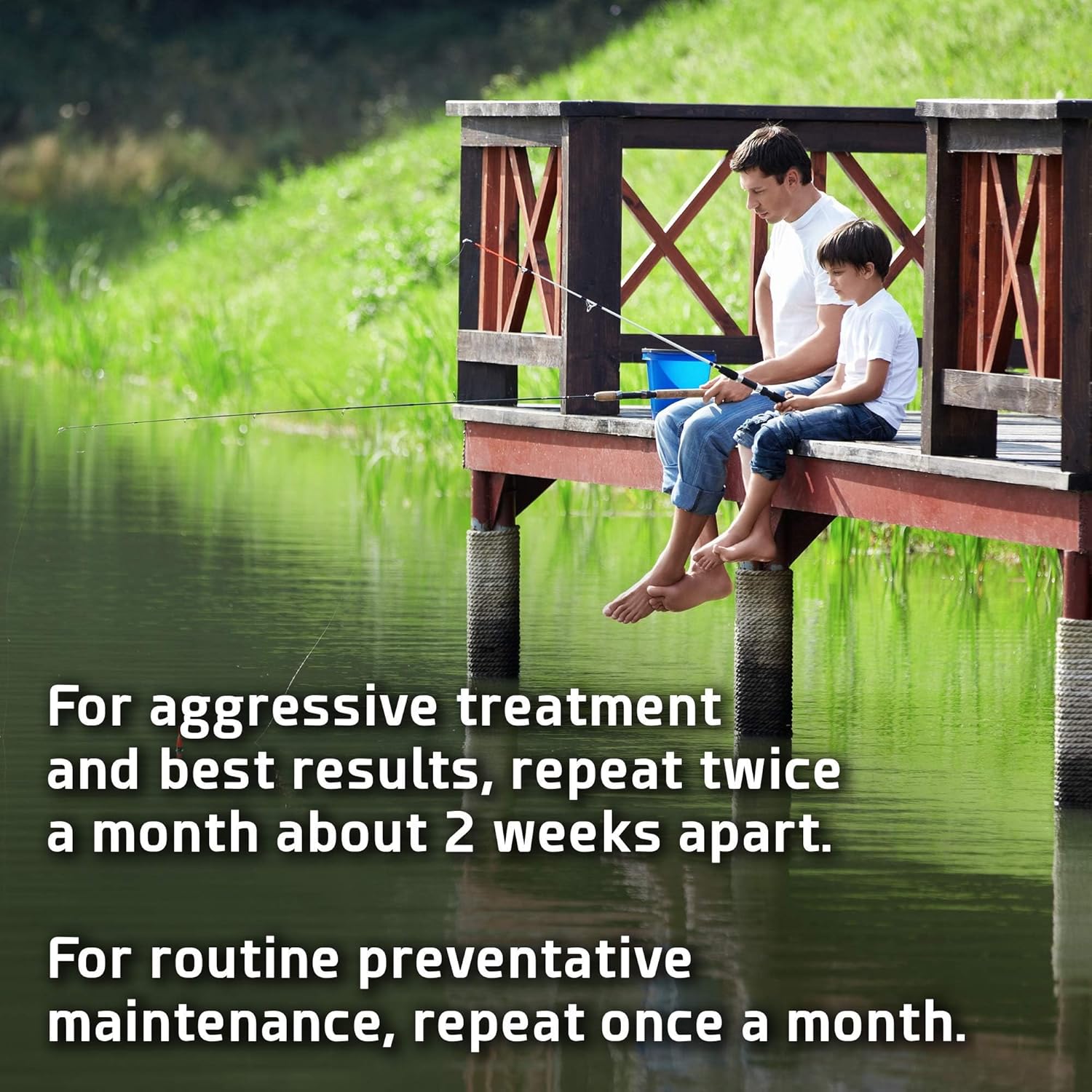 Pond sludge remover with beneficial bacteria and enzymes in a 5-pound container by Cabin Obsession for pond cleaning.