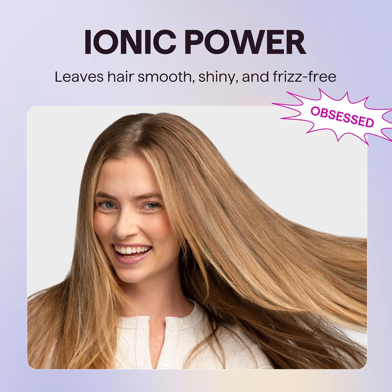 Wavytalk Blown Away Ionic Hair Dryer with diffuser for curly hair, showcasing the sleek black hair dryer with ergonomic handle