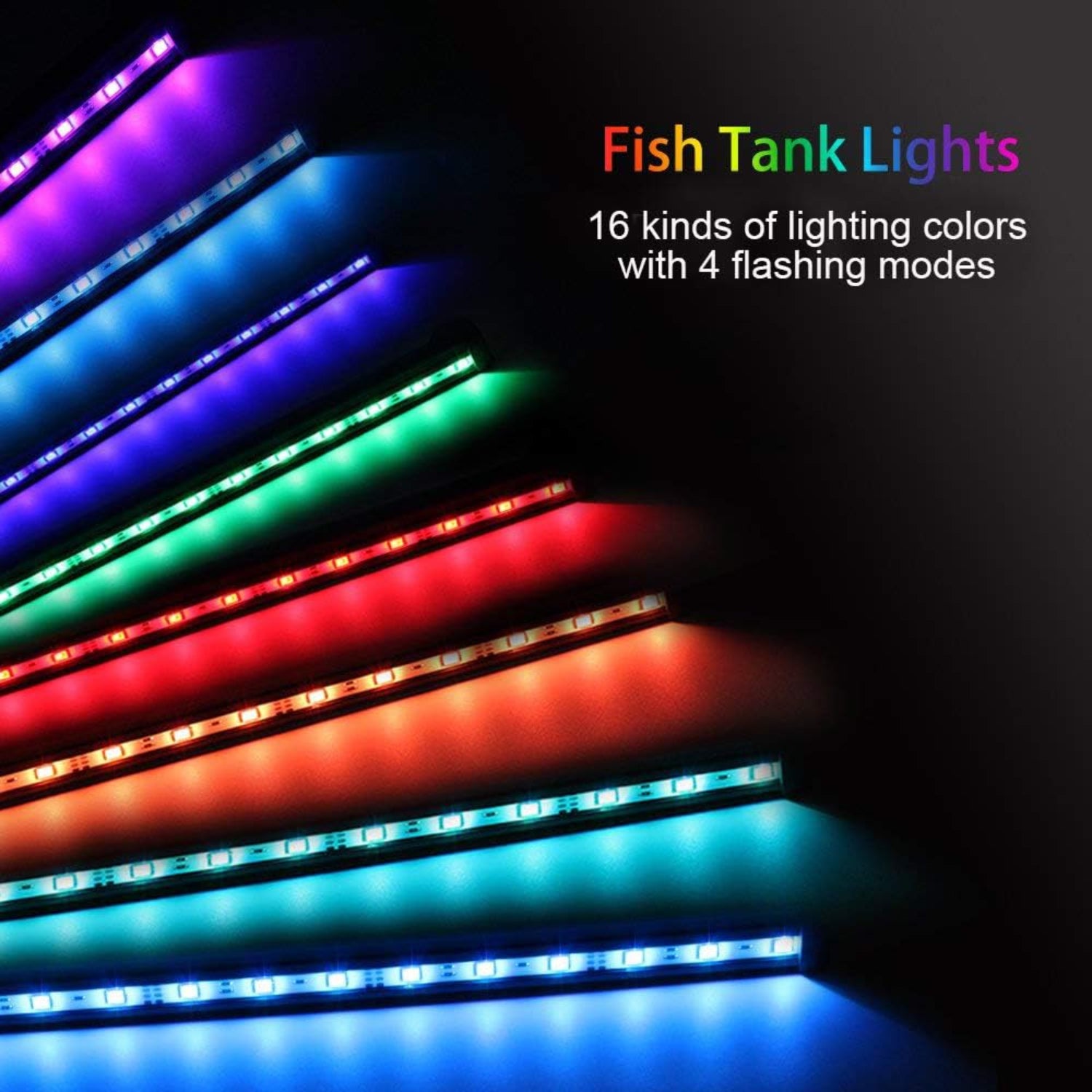 MQ 8-inch submersible LED aquarium light with color-changing feature and 1.2W for fish tanks and aquatic displays
