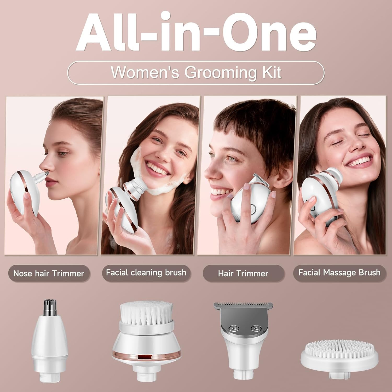 Augrz electric rotary razor for women, hair removal shaver for legs, bikini, and underarms, compact and easy to use.
