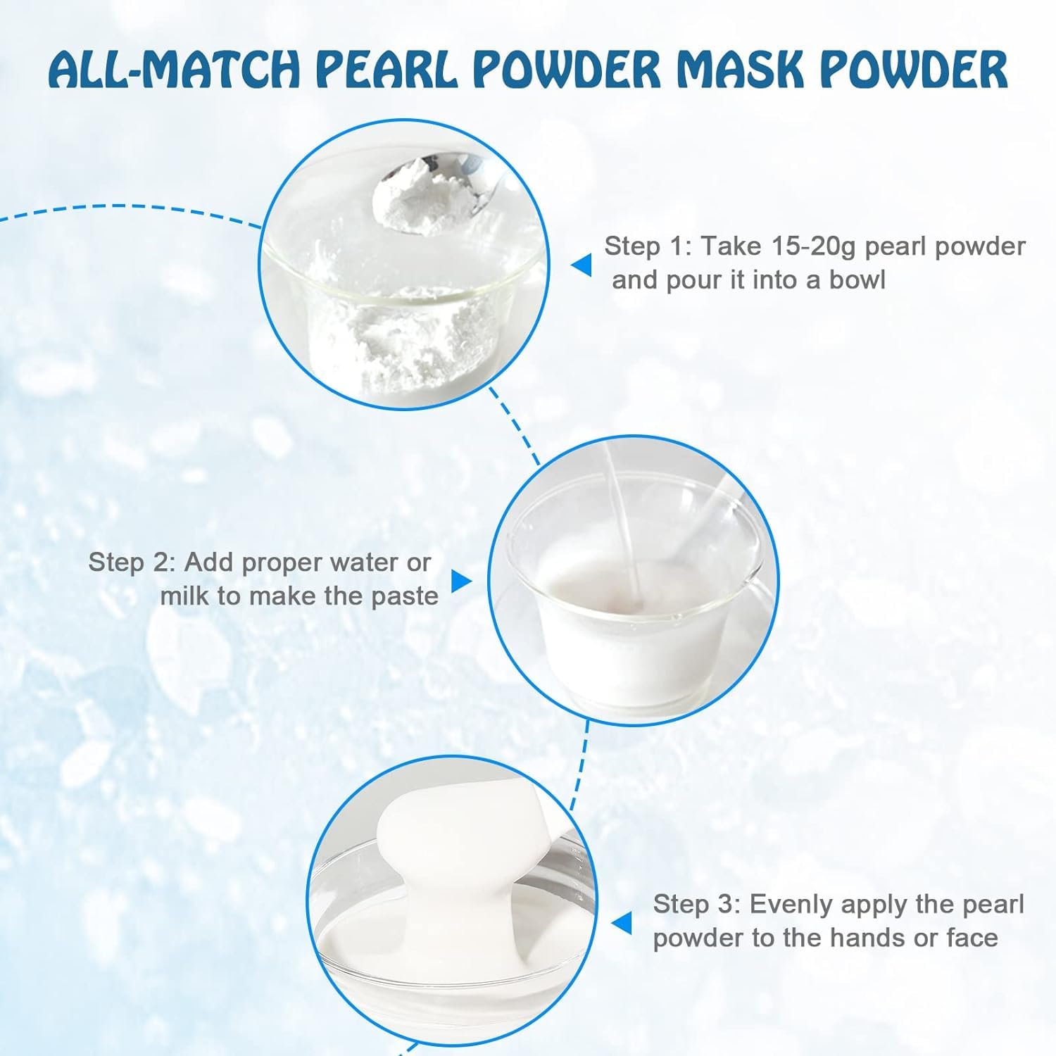 Pearl Powder Remove Spots and Acnes and Detoxifying, Making Face Mask, 200g