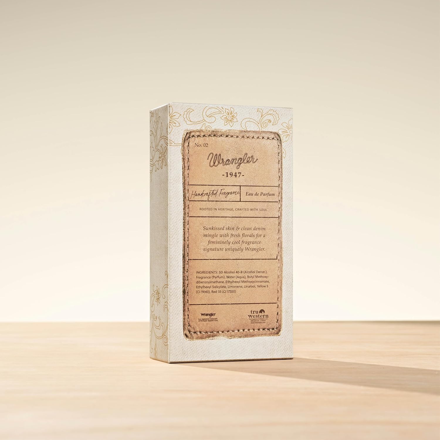 Wrangler 1947 Perfume by Tru Western, 2.5 fl oz, Jasmine, Denim, White Leather