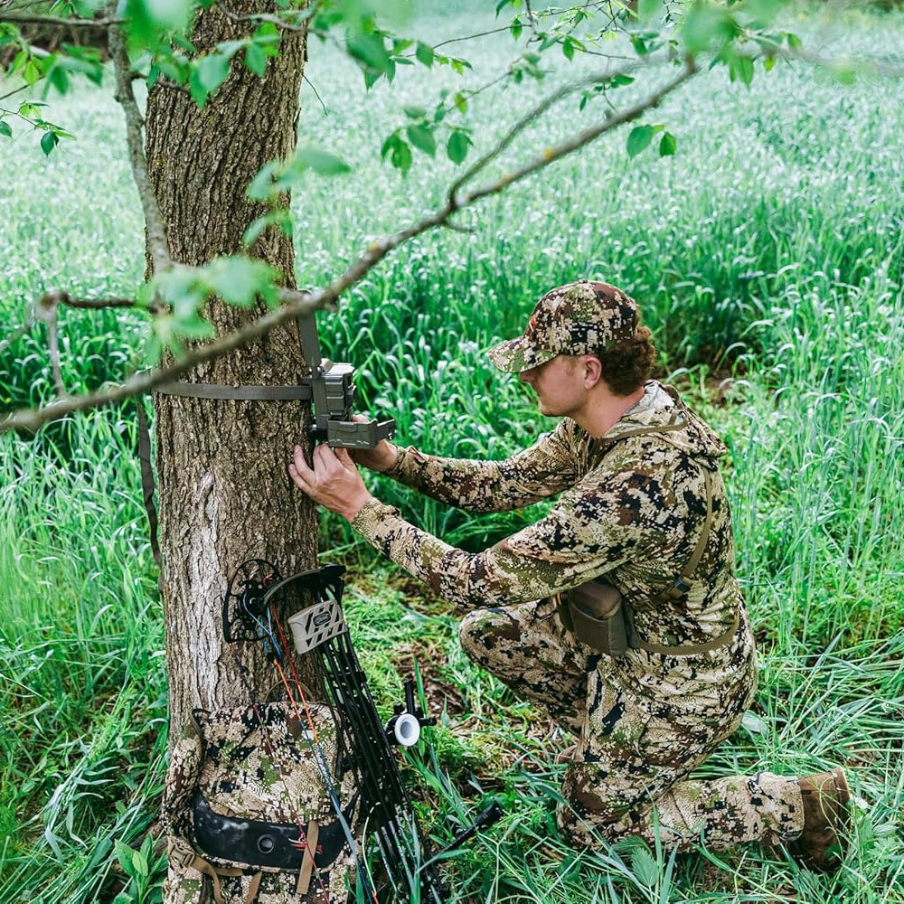 Tactacam REVEAL X Gen 3.0 cellular trail camera with multi-carrier support, capturing HD photos and videos in outdoor wildlife settings.