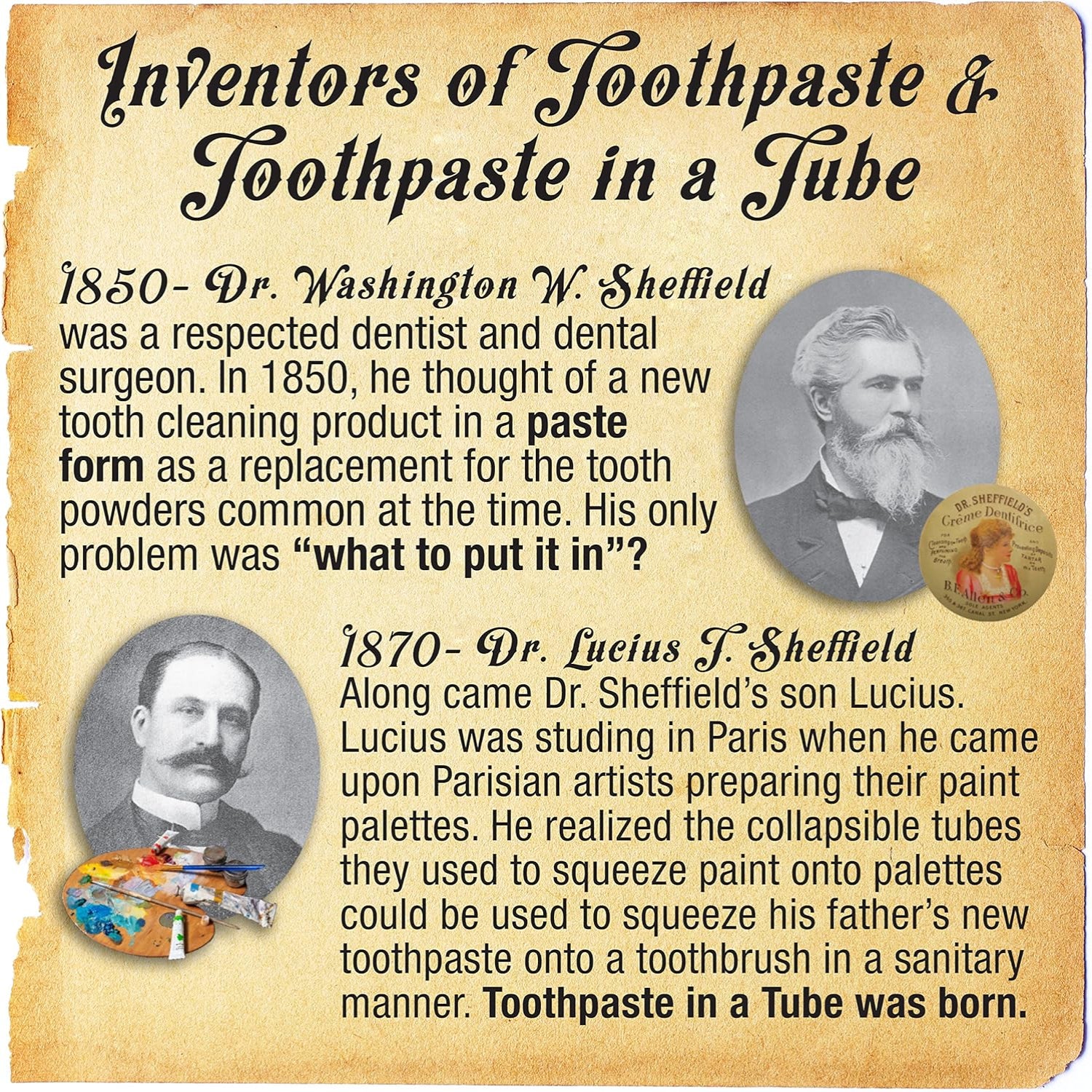 Dr. Sheffield’s Certified Natural Peppermint Toothpaste tube showing the label and brand logo.