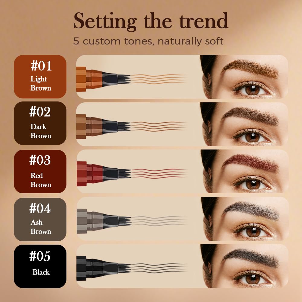 Microblading Eyebrow Pencils, 2026 Upgraded Waterproof 3D Microblading Eyebrow