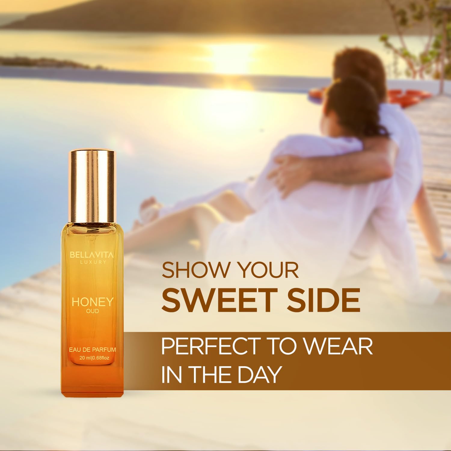 Bellavita Luxury Honey oud Eau de Parfum | 20 ml (0.7 fl.oz.) | Travel Size Perfume