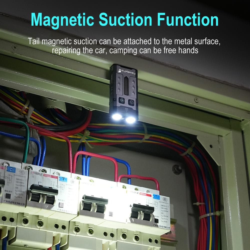 1100 Lumen Small EDC Keychain Flashlight with Green Beam - Rechargeable RGB