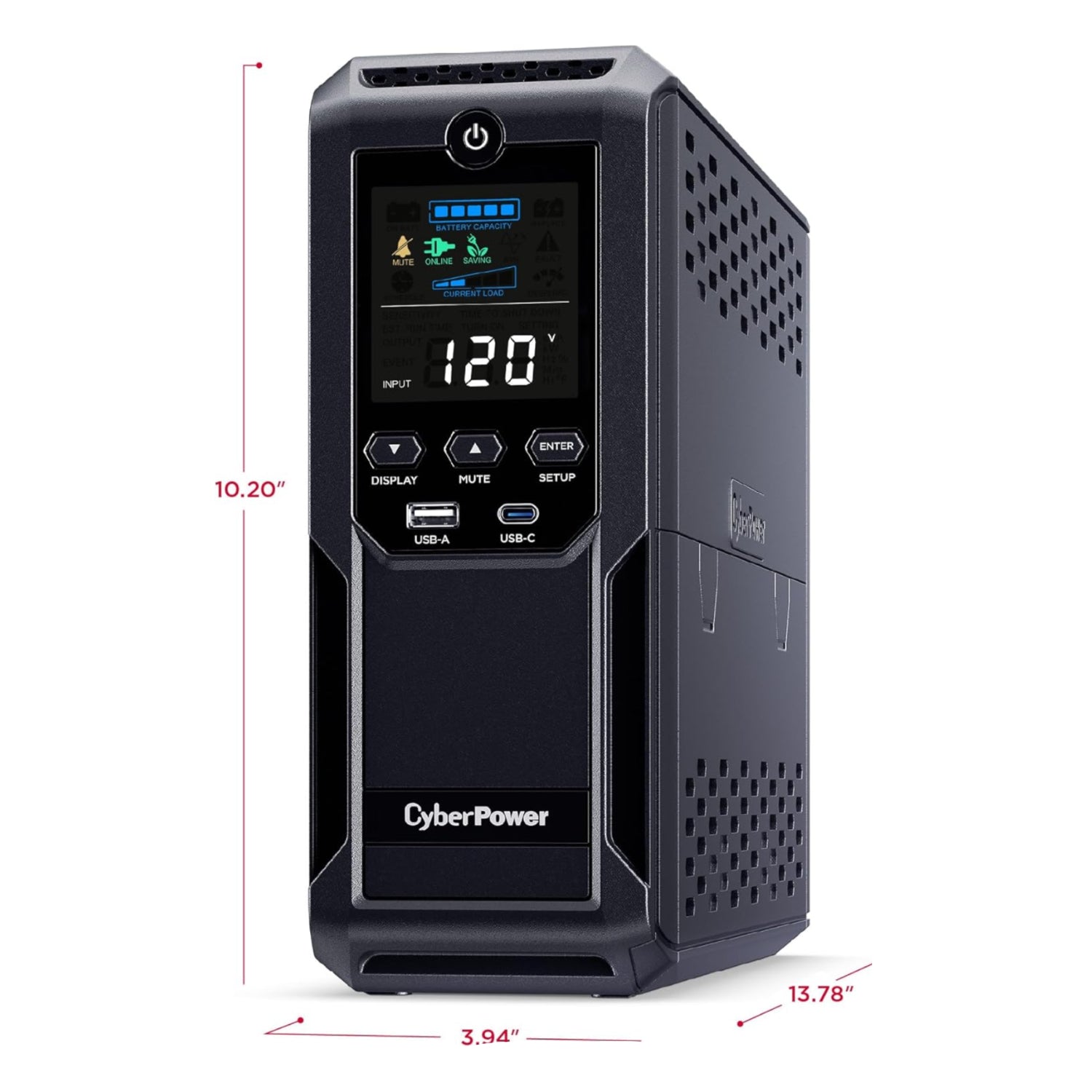 CyberPower CP1500AVRLCD3 Intelligent LCD UPS System, 1500VA/900W, 12 Outlets