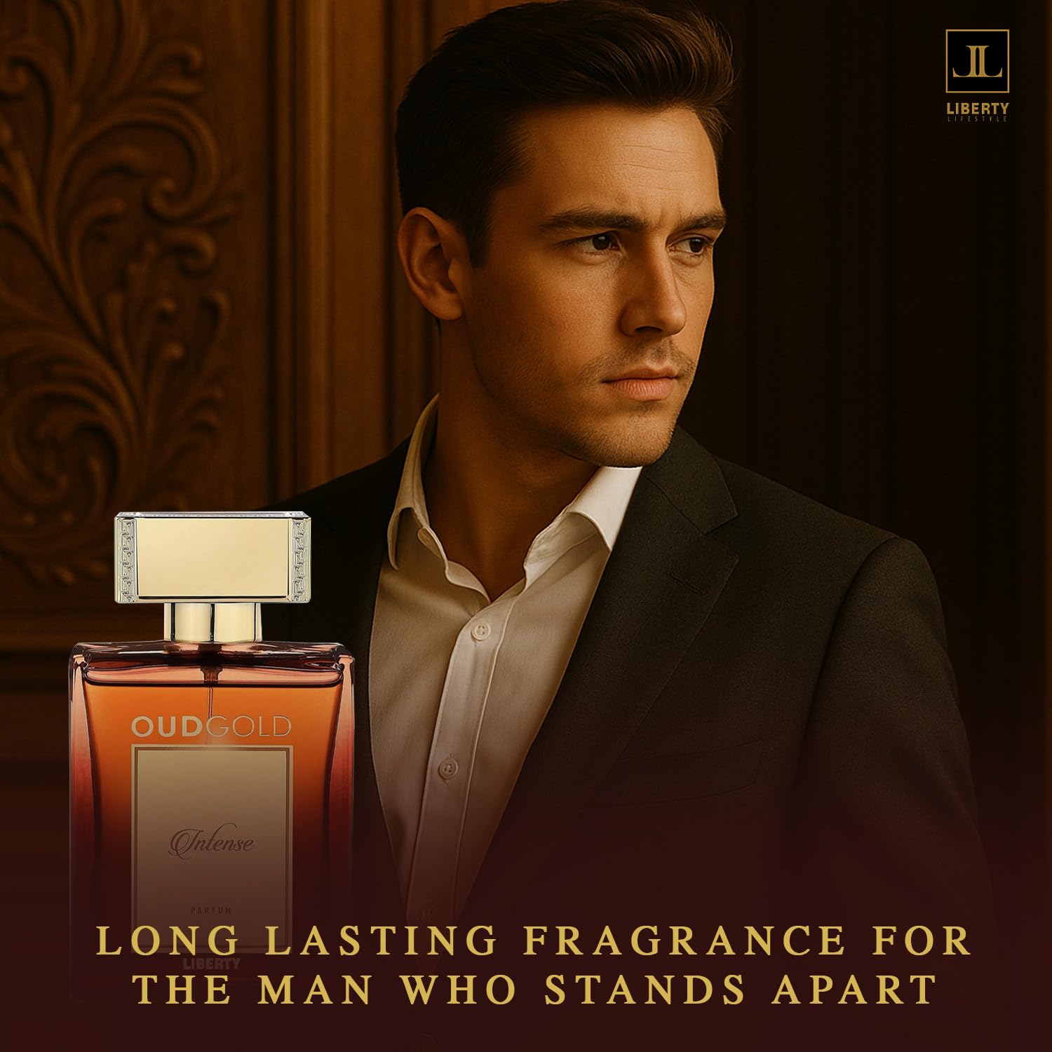 Liberty Luxury OudGold Intense French Parfum for Men – Woody Fragrance