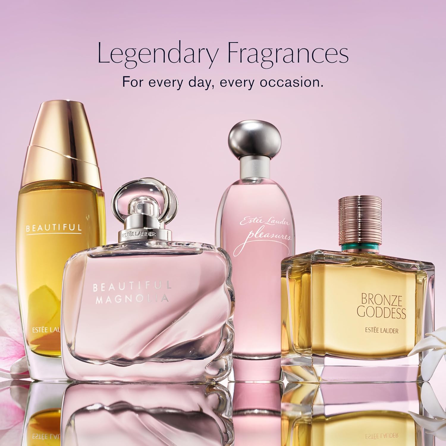 Estée Lauder Beautiful Eau de Parfum spray with rose, lily, tuberose, and orange flower notes, for women.