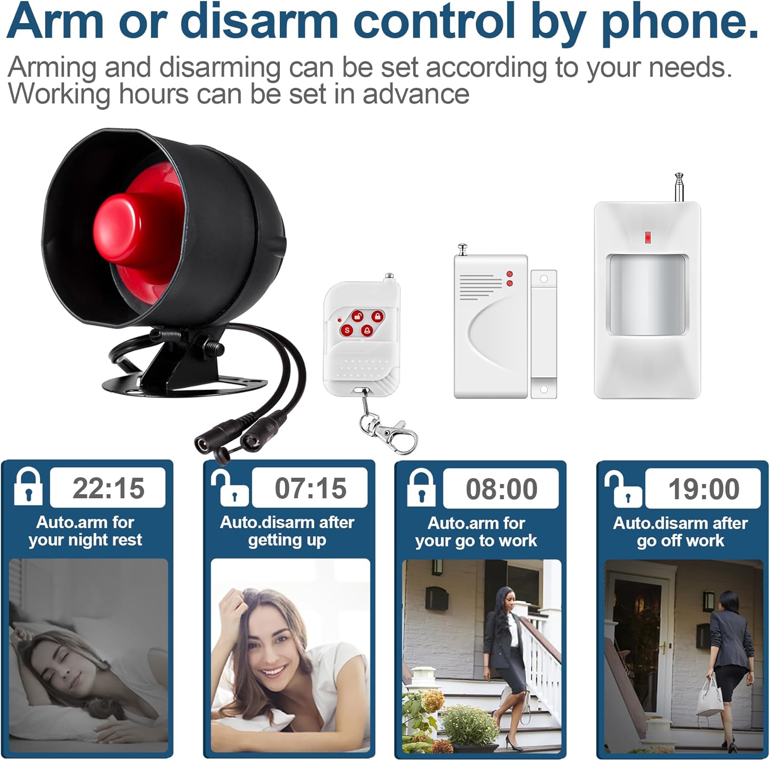 WiFi Alarm Home Security System, Wireless Alarm System with Loud