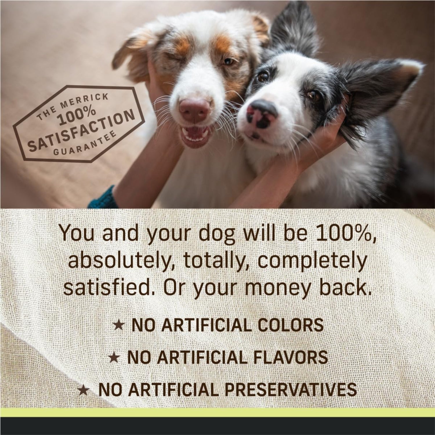 Merrick Limited Ingredient Diet grain-free wet dog food in a can, showcasing the premium dog food product with natural ingredients.
