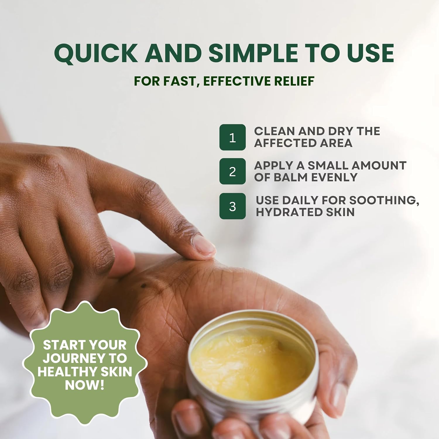 Tea Tree Oil Balm for Skin, Soothes Itching, Rashes & Dry Skin, Antifungal