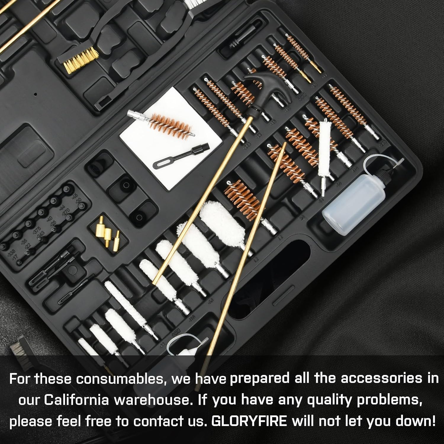 GLORYFIRE Gun Cleaning Kit Universal for Guns, Gun Brushes for Pistol, Handgun
