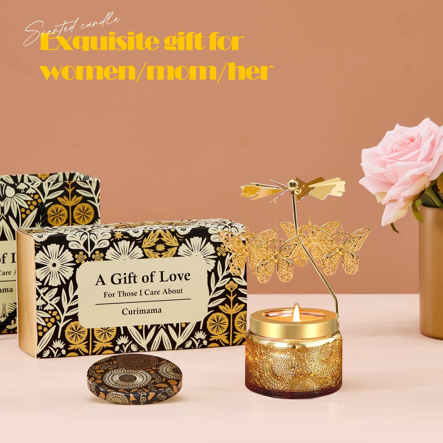 Curimama butterfly candle gift for women, featuring a decorative candle design ideal for birthdays and special occasions