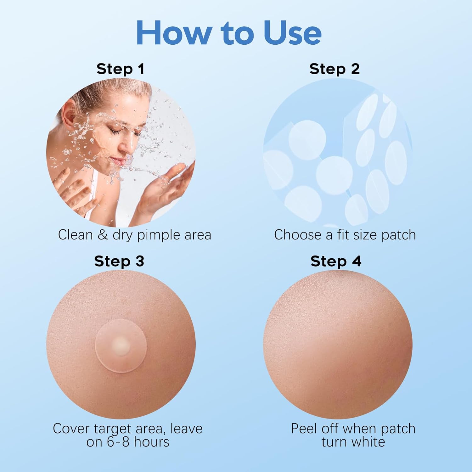 Large Pimple Patches for Face 331 Patches,Hydrocolloid Acne Patchvea