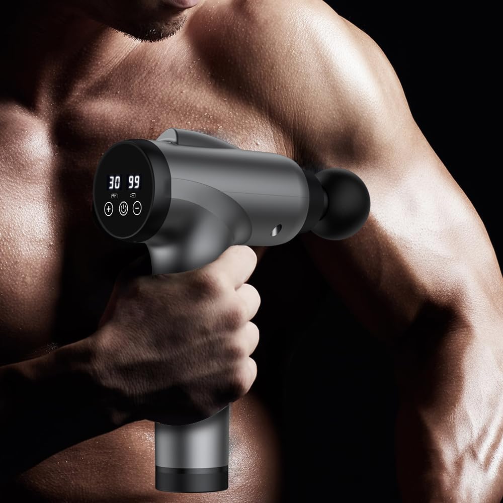 Massage Gun Deep Tissue, Handheld Electric Muscle Massager, High Intensity