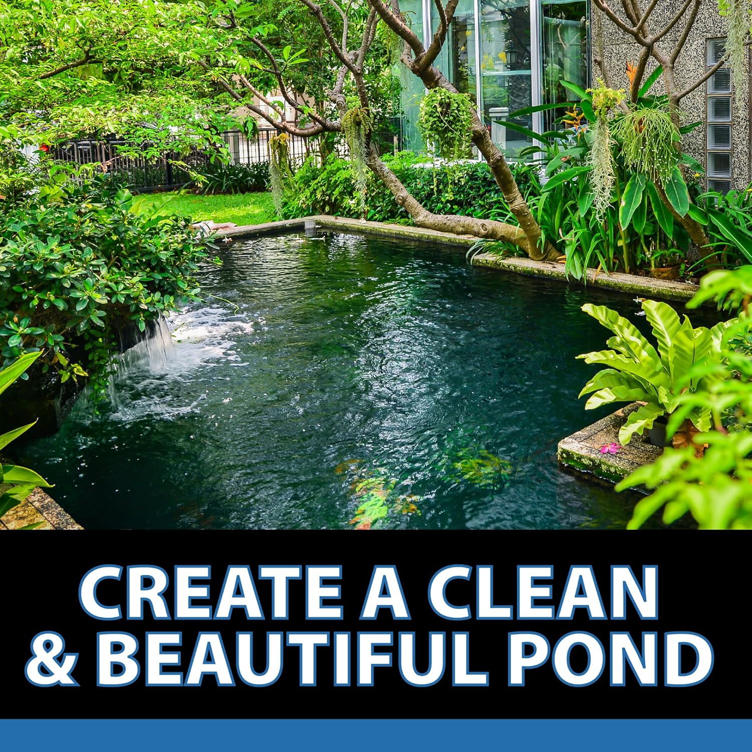 CrystalClear AlgaeOff pond and water garden scum cleaner for waterfalls, designed to remove algae and maintain clear water.