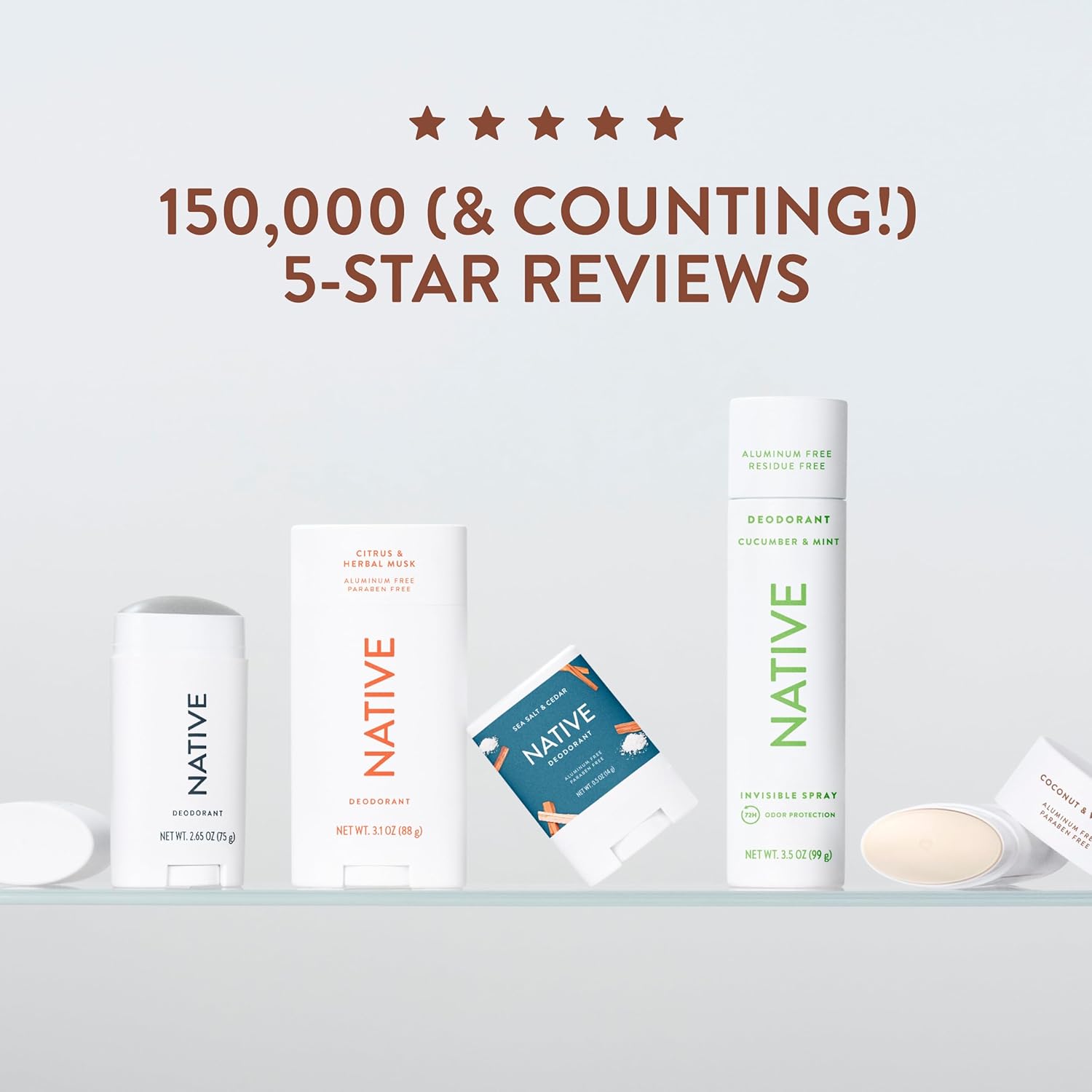 Native Deodorant Contains Naturally Derived Ingredients, 72 Hour Odor Control