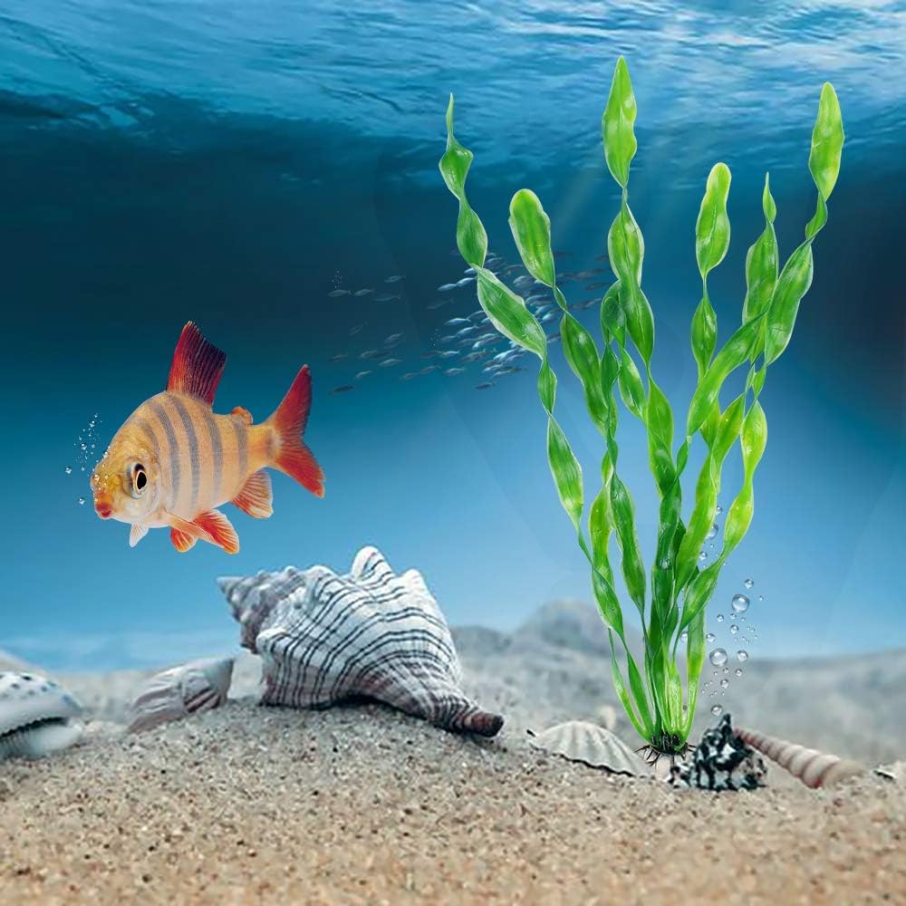 Artificial seaweed water plant for aquariums, plastic fish tank plant by MyLifeUNIT, adds natural-looking greenery to fish tanks.