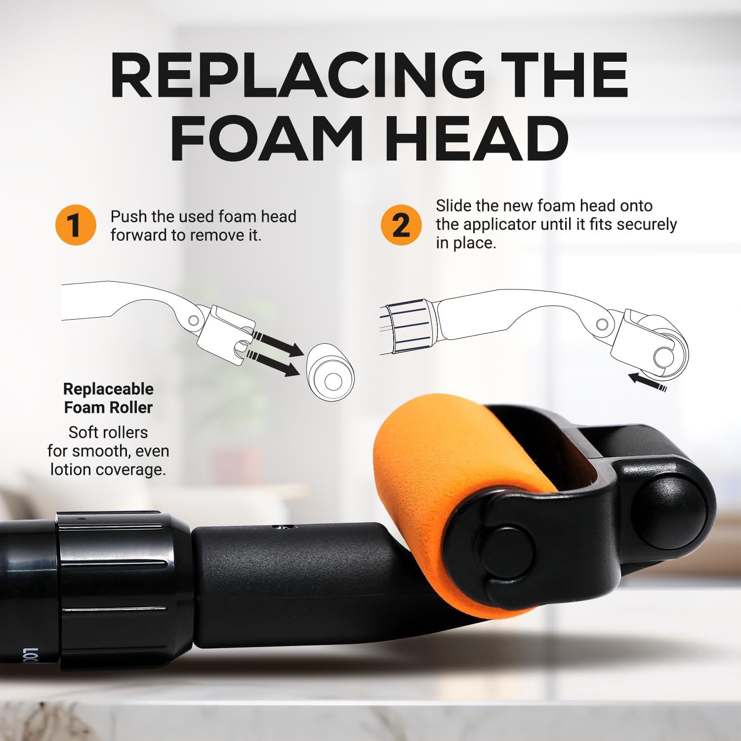 EZPIK Lotion Applicator for Back, Extendable up to 23" - Curved Design Back Lotion