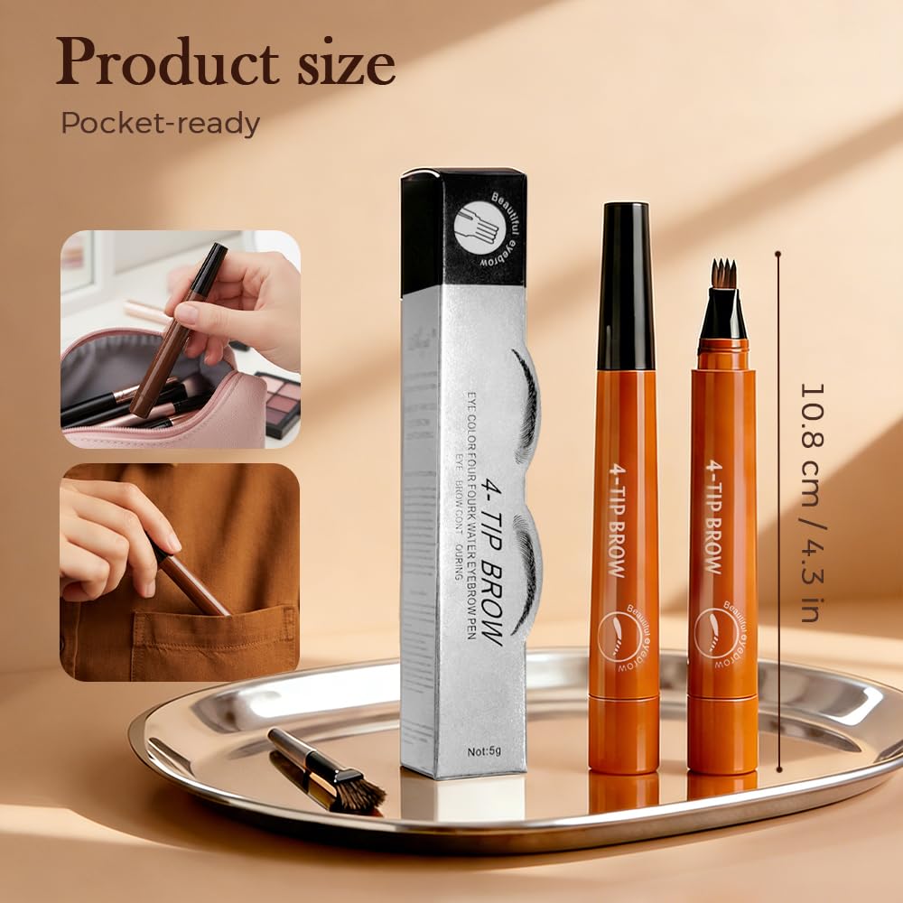 Microblading Eyebrow Pencils, 2026 Upgraded Waterproof 3D Microblading Eyebrow