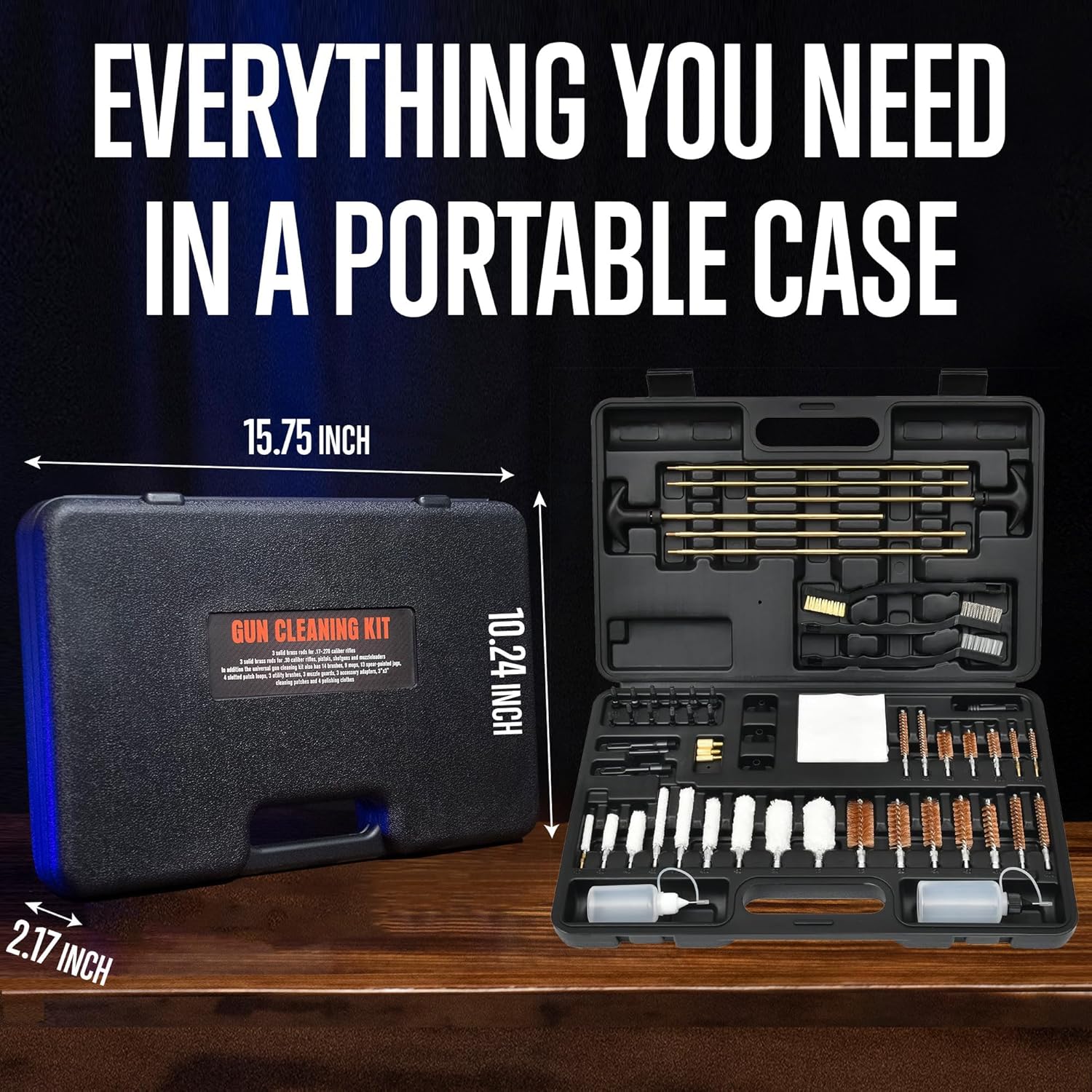 GLORYFIRE Gun Cleaning Kit Universal for Guns, Gun Brushes for Pistol, Handgun