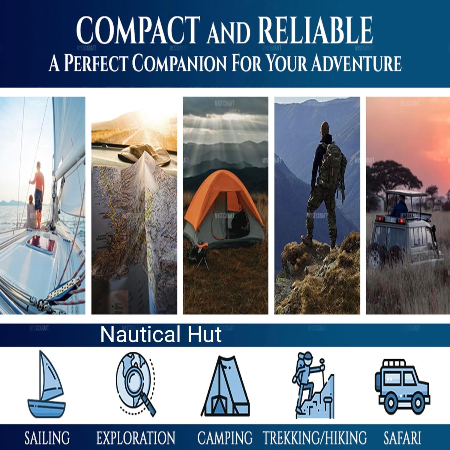 Military Compass for Hiking and Survival- Waterproof Brass Nautical Pocket Compass