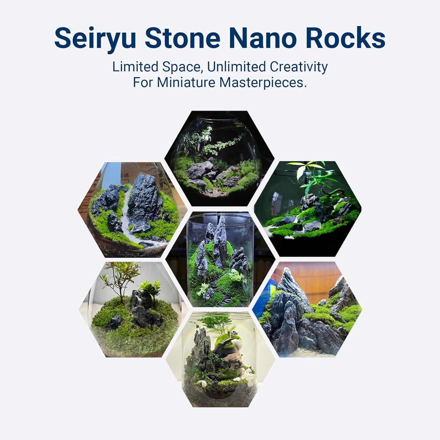 Natural Seiryu rocks from ChaoLeHo, aquascaping stones ideal for aquarium decor and aquariums.
