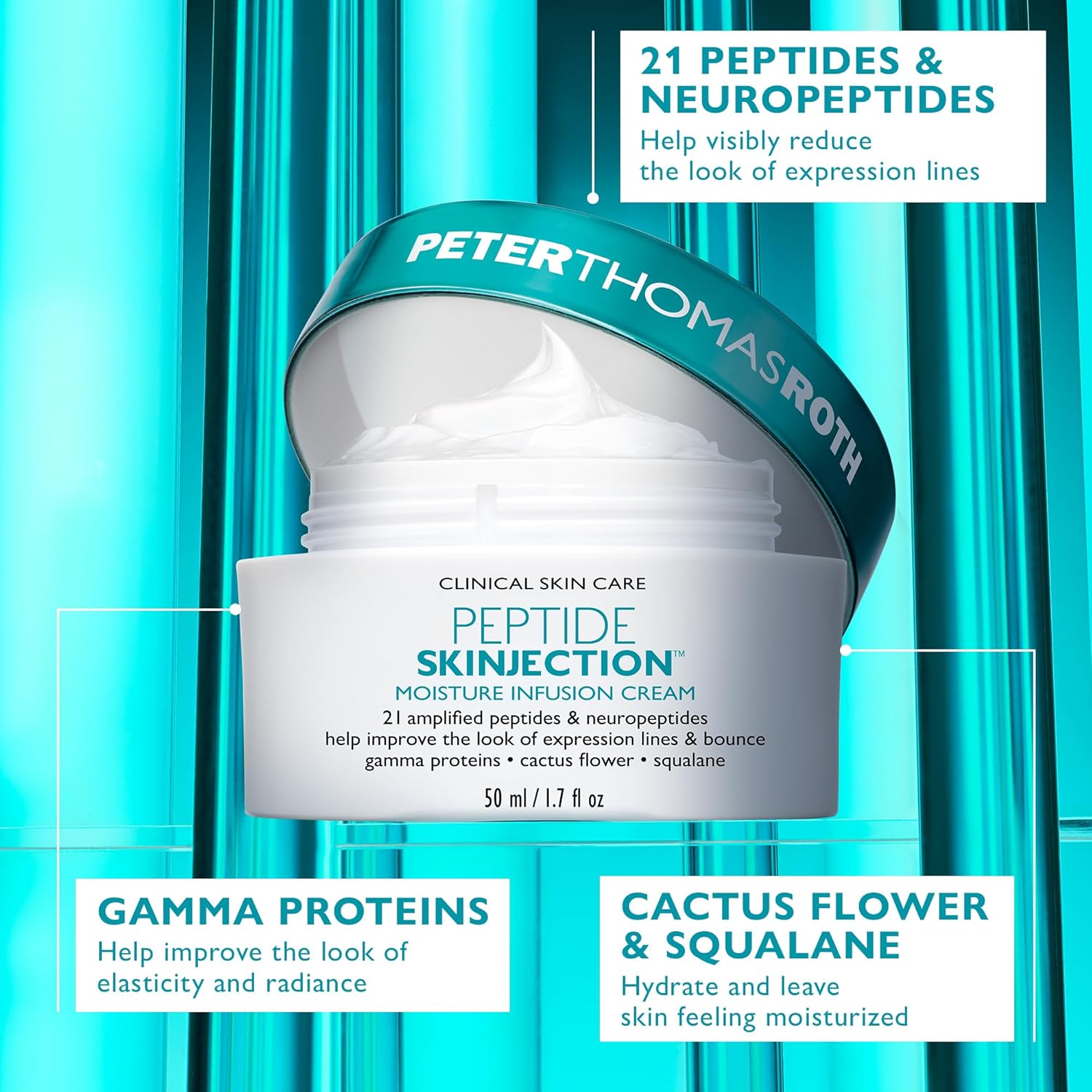 Peter Thomas Roth | Peptide Skinjection™ Moisture Infusion Cream, Refillable Moisturizer