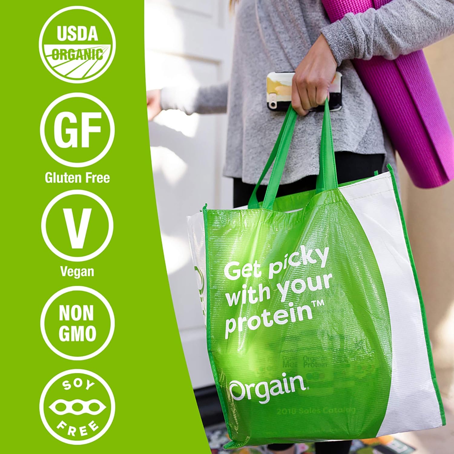 Orgain Organic Vegan Protein Powder + Greens, Vanilla Bean - 21g Plant Based Protein