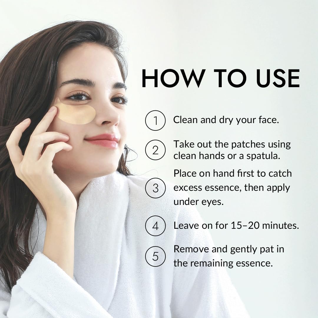 MIZON Under Eye Patches for Puffy Eyes & Dark Circles, 24K Gold & Snail Mucin