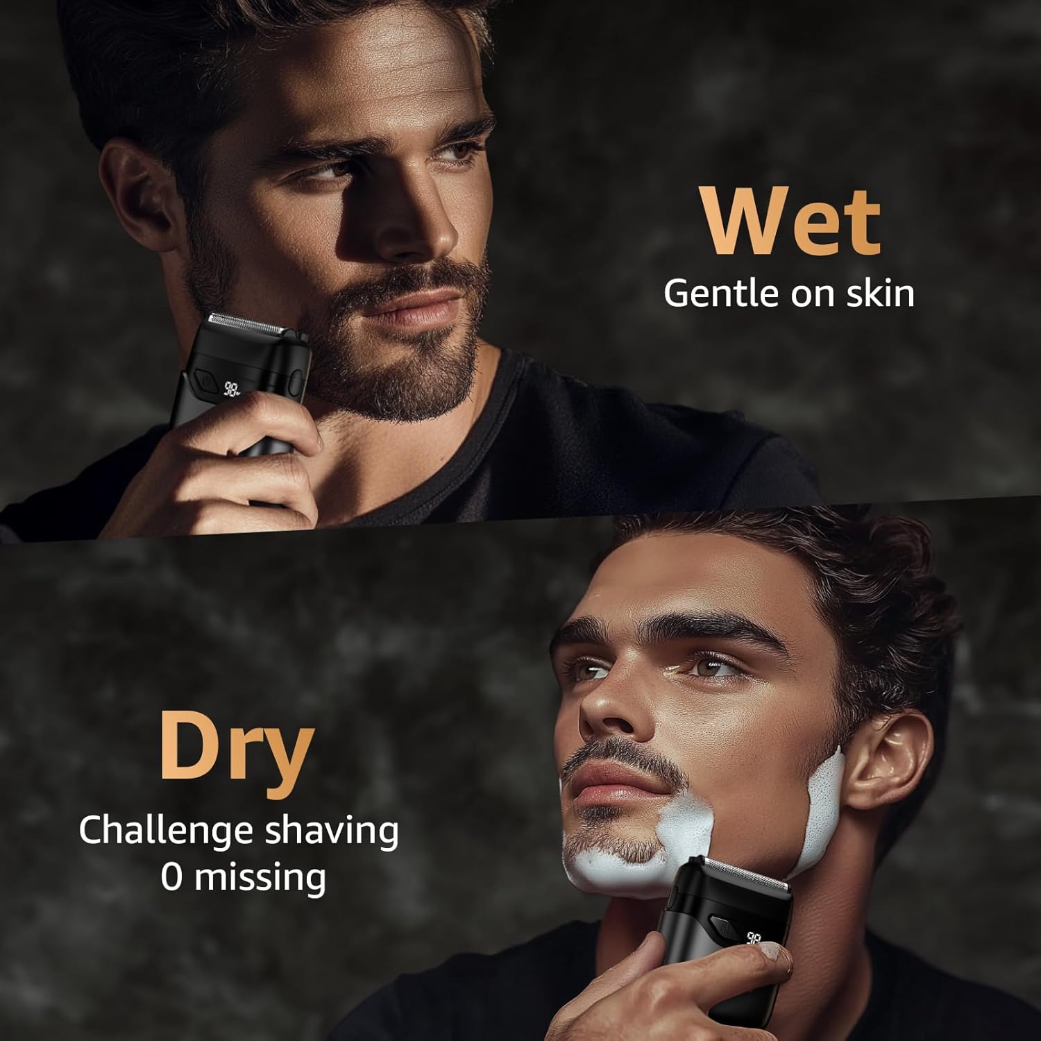 Electric Foil Shavers for Men: Mini Electric Razor for Face - IPX7 Waterproof Cordless Razor